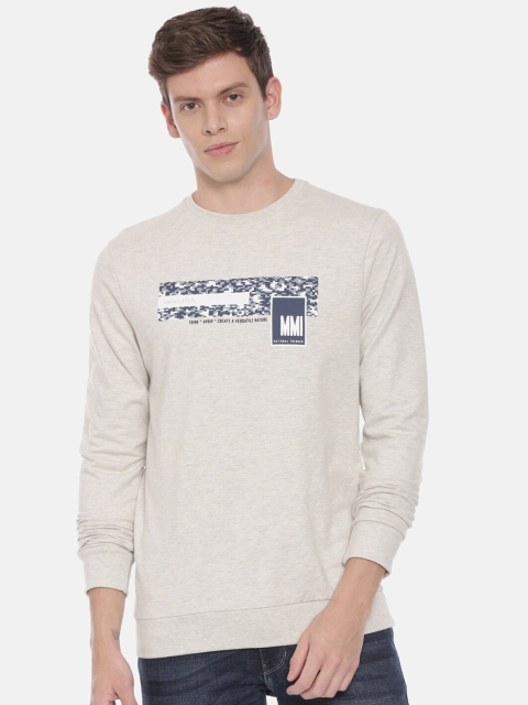 

Swiss Club Men Off White Printed Cotton Sweatshirt