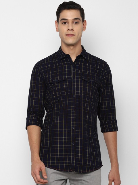 

Allen Solly Sport Men Navy Blue Checked Casual Shirt