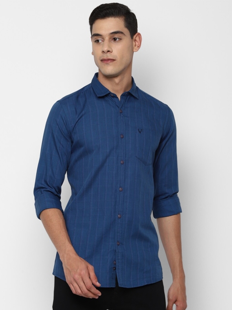 

Allen Solly Sport Men Blue Striped Casual Shirt