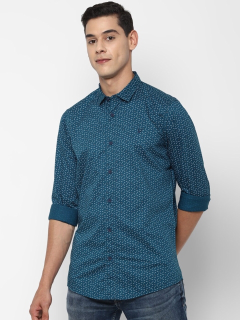 

Allen Solly Sport Men Blue Opaque Printed Casual Shirt