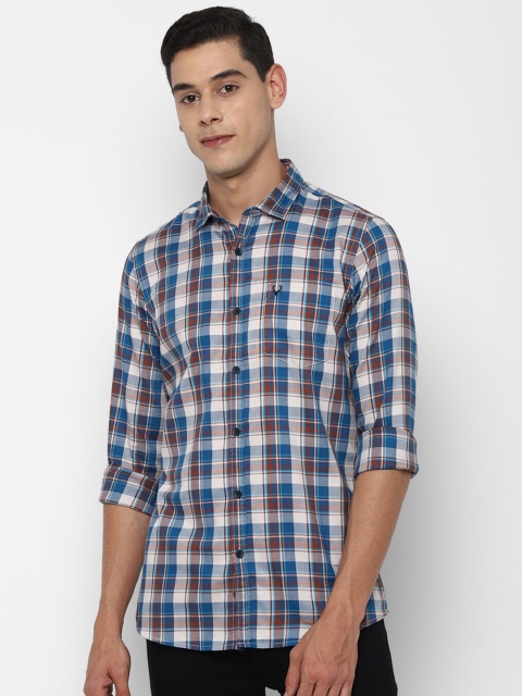 

Allen Solly Sport Men Blue Tartan Checks Opaque Checked Casual Shirt