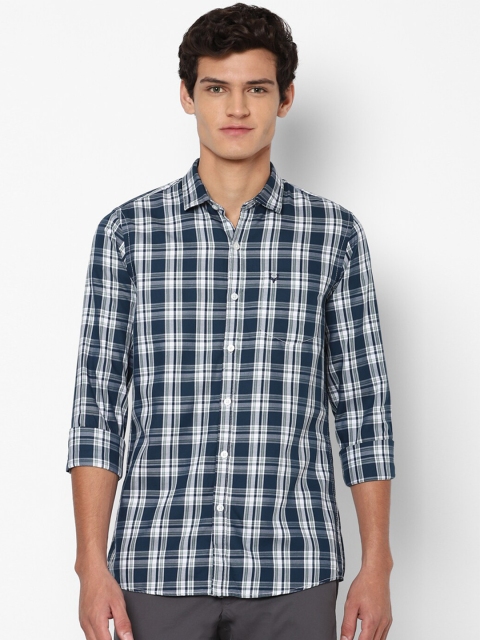

Allen Solly Sport Men Navy Blue Opaque Checked Casual Shirt