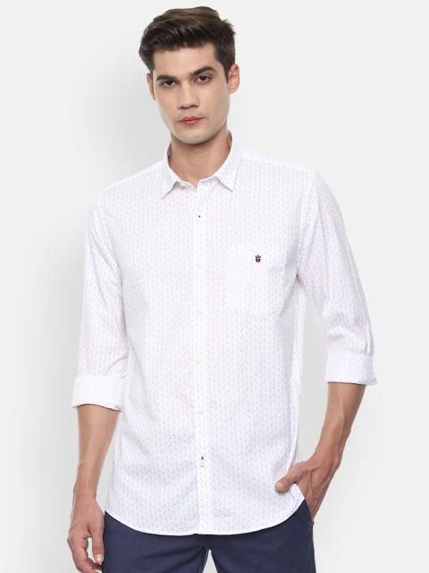 

Louis Philippe Sport Men White Slim Fit Opaque Printed Casual Shirt