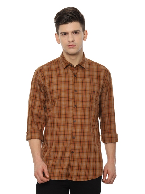 

Louis Philippe Sport Men Rust Slim Fit Checked Casual Shirt