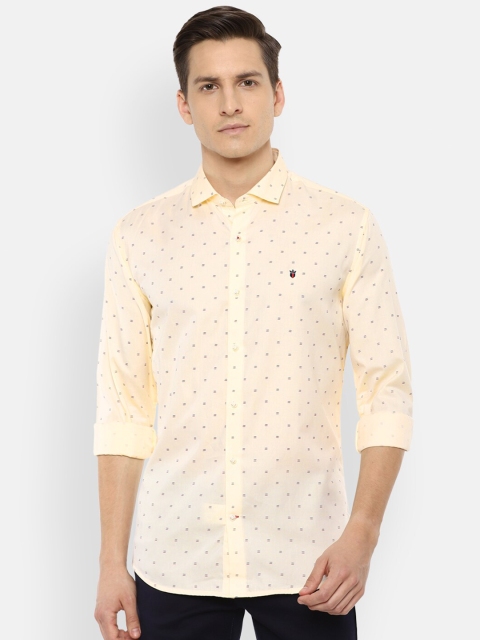 

Louis Philippe Sport Men Cream-Coloured Slim Fit Opaque Printed Casual Shirt