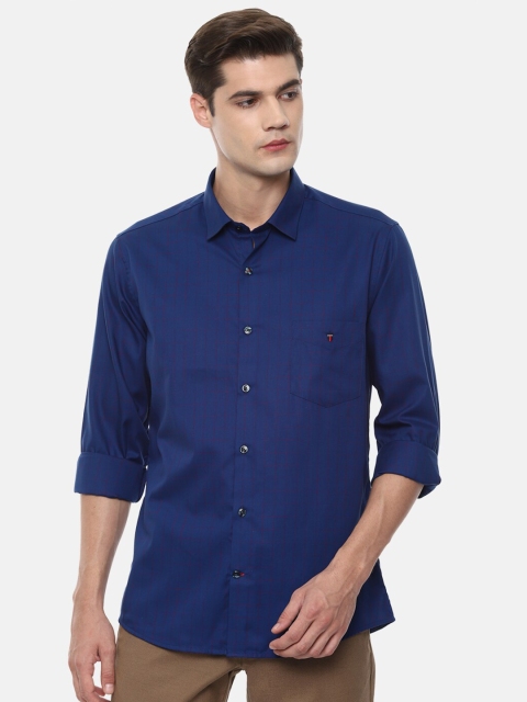 

Louis Philippe Sport Men Blue Slim Fit Opaque Pure Cotton Casual Shirt
