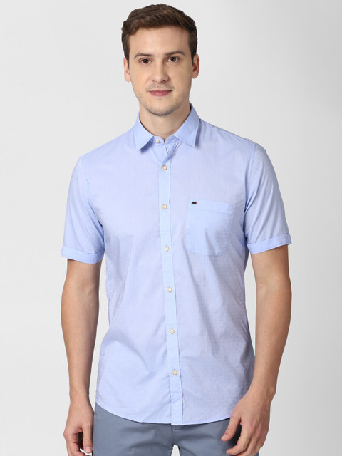 

Peter England Casuals Men Blue Slim Fit Opaque Casual Shirt