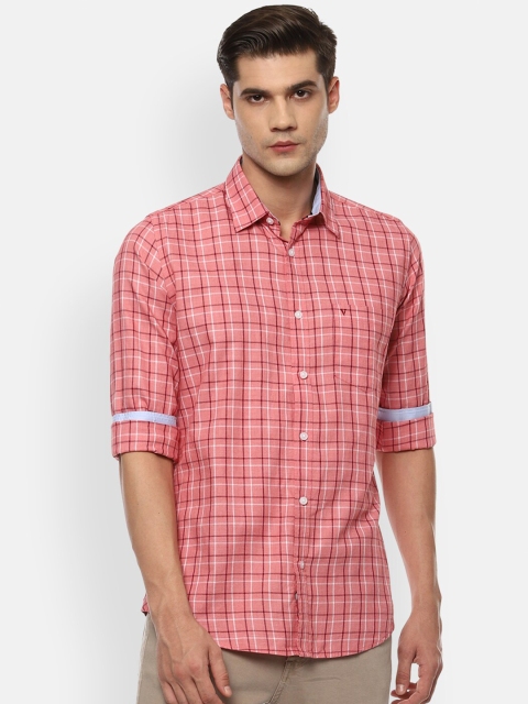 

Van Heusen Sport Men Pink Checked Casual Shirt