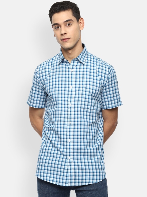 

Van Heusen Sport Men Blue Slim Fit Opaque Checked Casual Shirt