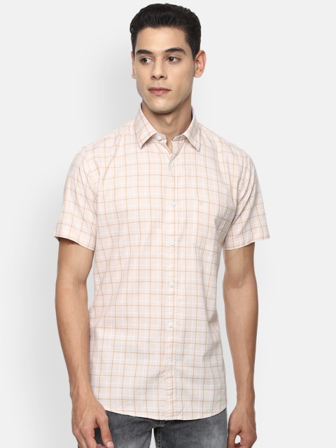 

Van Heusen Sport Men Beige Slim Fit Opaque Checked Casual Shirt