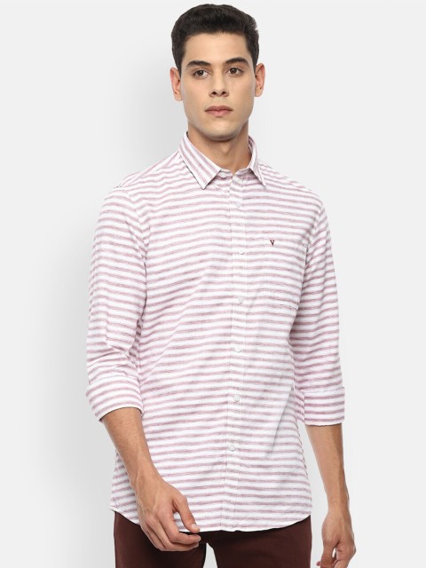 

Van Heusen Sport Men White Slim Fit Horizontal Stripes Opaque Casual Shirt
