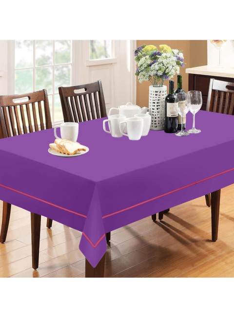 

Lushomes 6 Seater Purple Tablecloth with Pink Contrasting Cord Piping