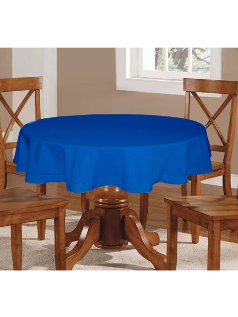 

Lushomes Blue Solid 4 Seater Round Table Cloth
