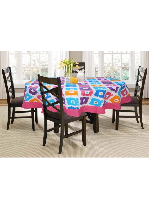 

Lushomes Multi 4 Seater Printed Round Table Cloth