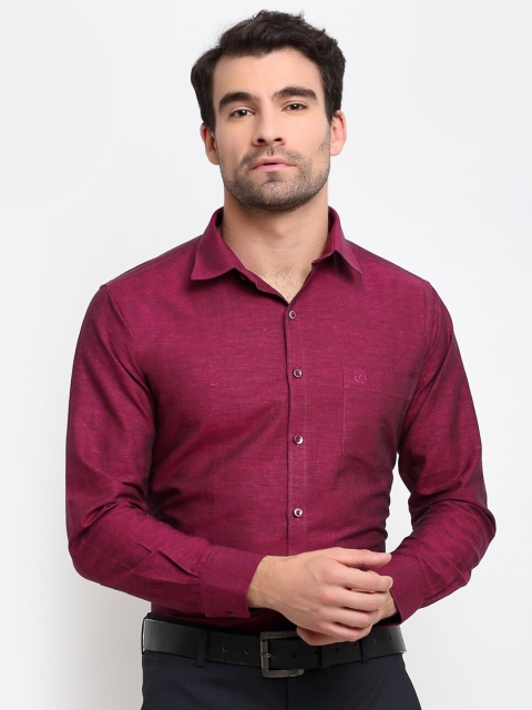 

La Mode Men Maroon Slim Fit Opaque Party Shirt