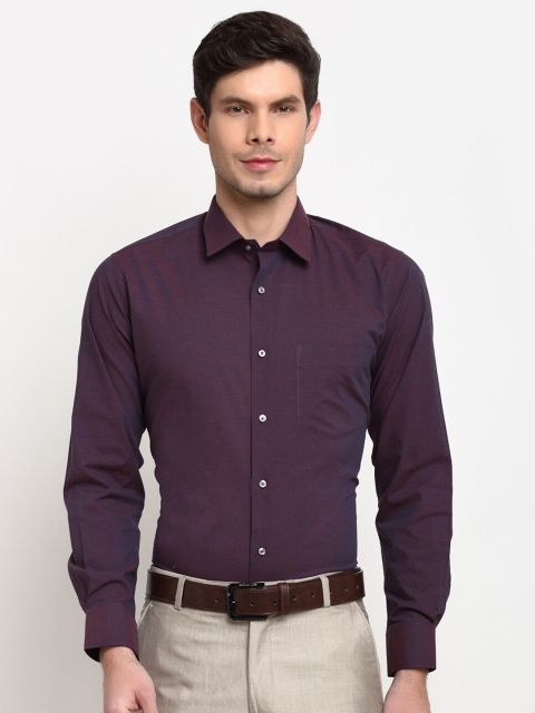 

La Mode Men Purple Slim Fit Opaque Pure Cotton Formal Shirt
