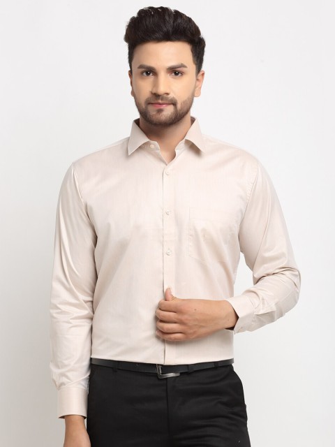

La Mode Men Beige Slim Fit Opaque Formal Shirt
