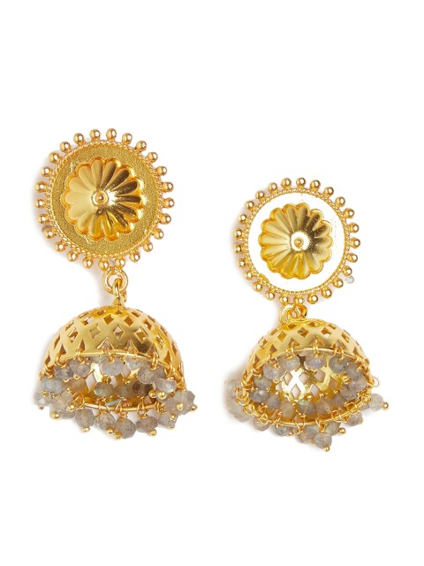 

Fabindia Gold-Toned & Plated Contemporary Jhumkas Earrings
