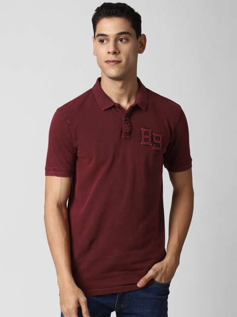 

Peter England Casuals Men Maroon Polo Collar Cotton T-shirt