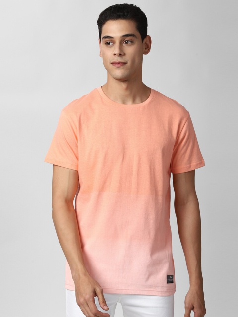 

Peter England Casuals Men Peach Ombre T-shirt