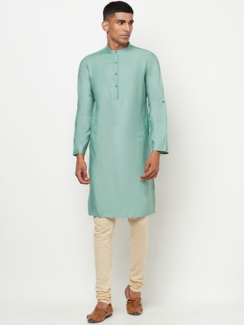 

Fabindia Men Olive Green Kurta