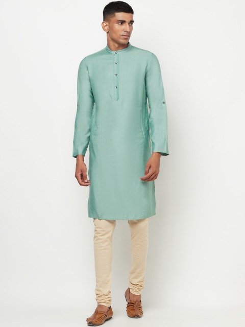 

Fabindia Men Olive Green Kurta