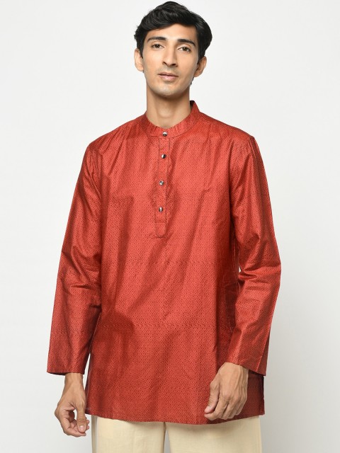 

Fabindia Men Rust Thread Work Kurta