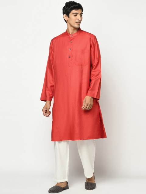 

Fabindia Men Red Thread Work Kurta