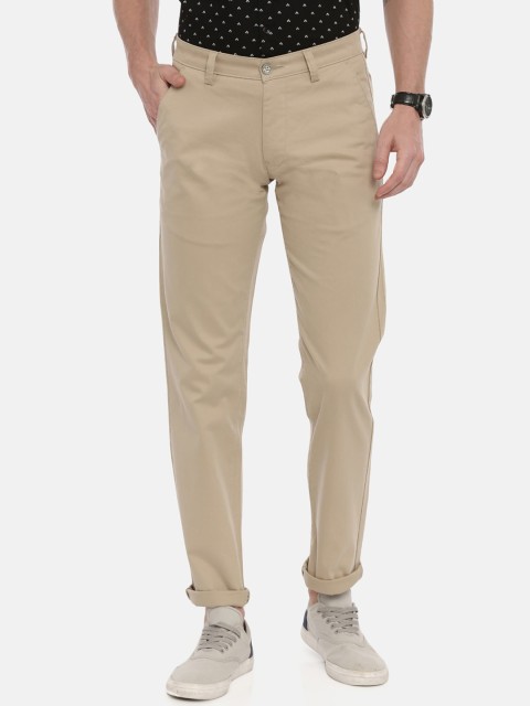 

Swiss Club Men Khaki Solid Slim Fit Chinos
