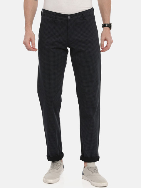 

Swiss Club Men Navy Blue Slim Fit Chinos Trousers