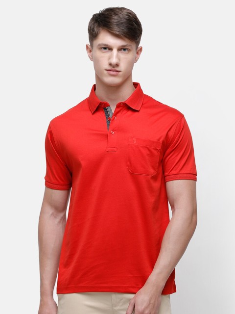 

Swiss Club Men Red Polo Collar T-shirt