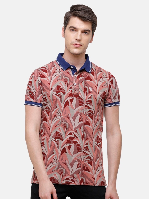 

Swiss Club Men Multicoloured Printed Polo Collar Slim Fit T-shirt, Multi