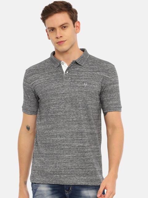 

Swiss Club Men Grey Polo Collar Slim Fit Cotton T-shirt