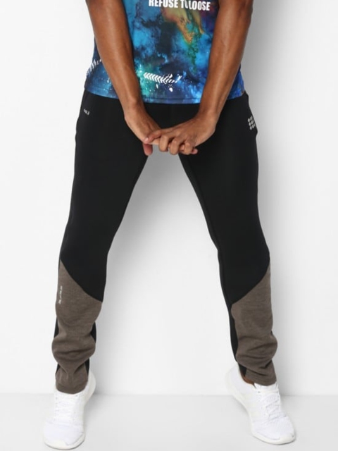 

rock.it Men Black & Grey Colourblocked Slim-Fit Track Pants