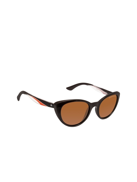 

David Blake Women Brown Lens & Black Cateye Sunglasses - R-RGDB1908-Brown