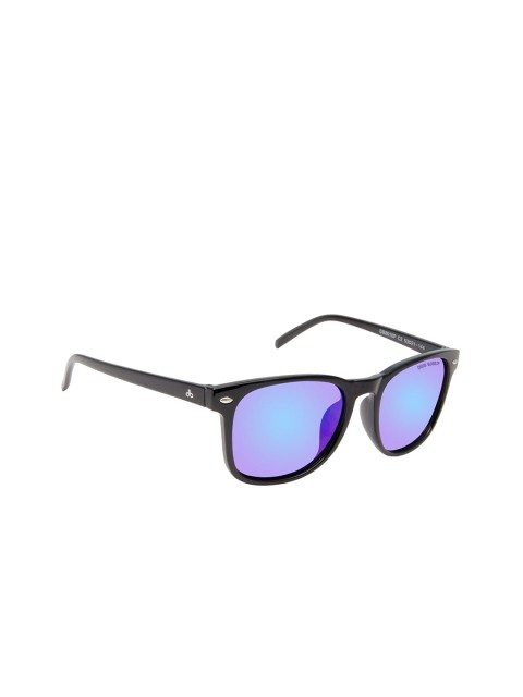 

David Blake Unisex Blue Lens & Black Wayfarer Sunglasses - R-RGDB2085-Black