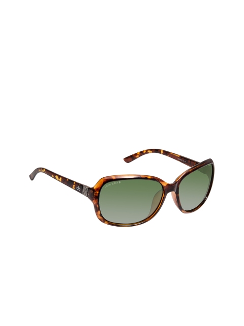 

David Blake Women Brown Polarised & UV Protected Oval Sunglasses R-RGDB1720-Tortoise