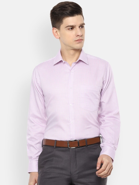 

Van Heusen Men Purple Opaque Checked Formal Shirt