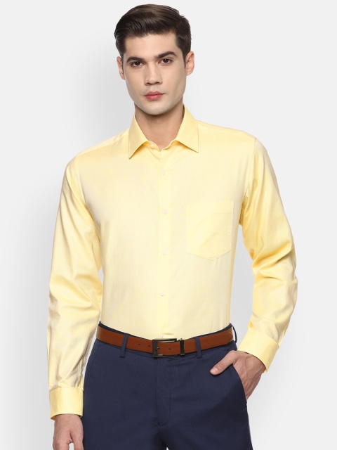 

Van Heusen Men Yellow Opaque Pure Cotton Formal Shirt