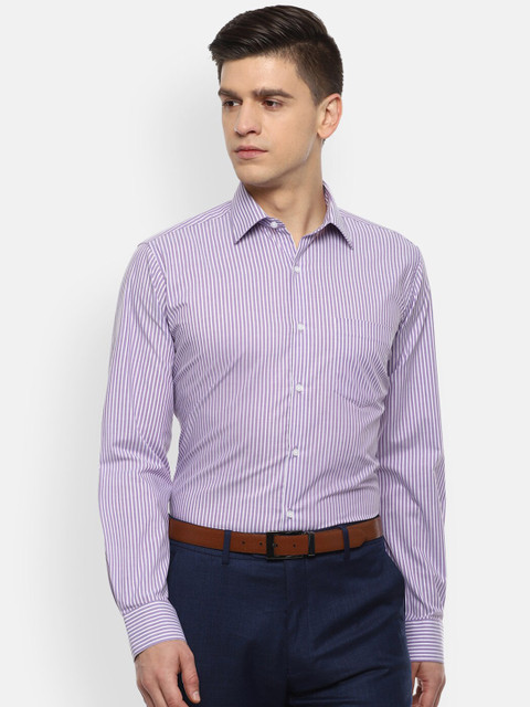 

Van Heusen Men Purple Striped Formal Shirt