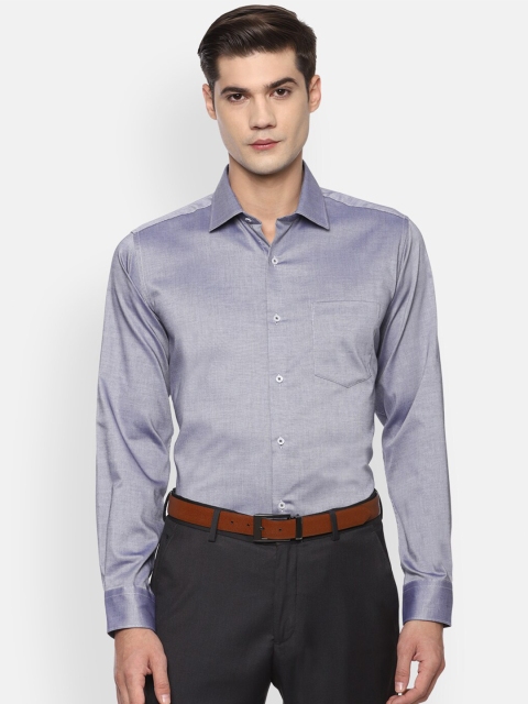 

Van Heusen Men Grey Opaque Pure Cotton Formal Shirt