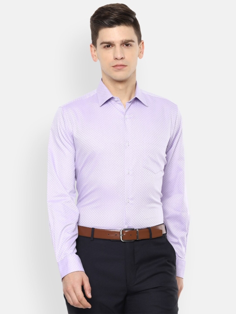 

Van Heusen Purple Textured Opaque Formal Pure Cotton Shirt