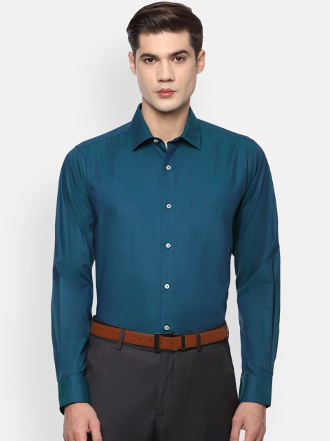

Van Heusen Men Teal Opaque Formal Shirt