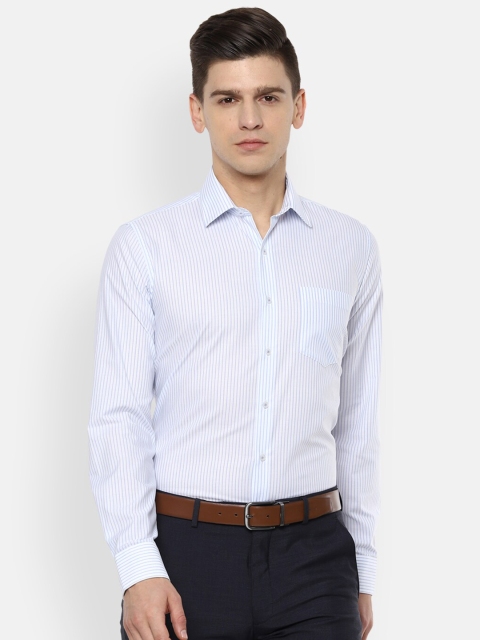 

Van Heusen Men Blue Slim Fit Opaque Striped Formal Shirt