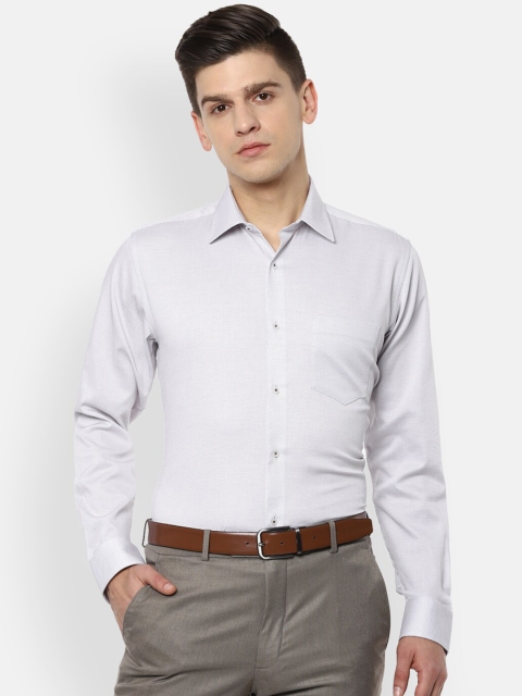 

Van Heusen Men White Micro Checks Opaque Checked Formal Shirt
