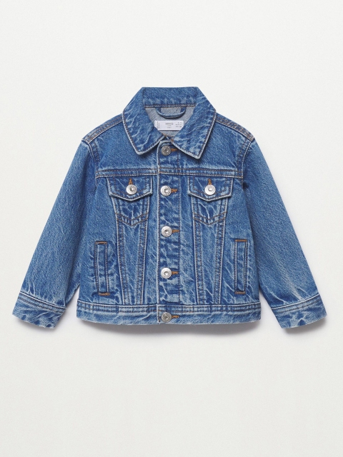 

Mango Kids Boys Blue Washed Denim Jacket