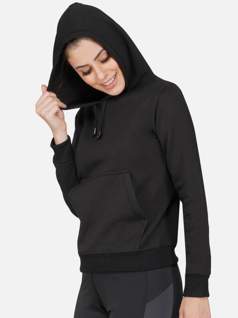 

NEU LOOK FASHION Women Black Hooded Sweatshirt