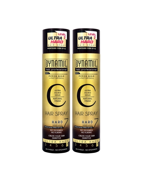 

Dyamic Unisex Gold Pack Of 2 Hair Spray - 250 ml