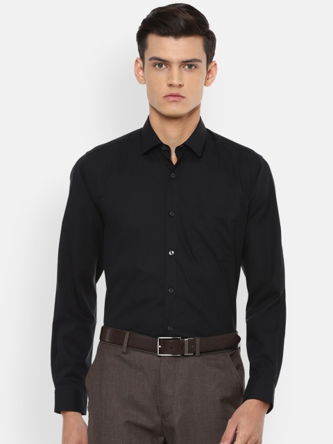 

Louis Philippe Men Black Slim Fit Opaque Formal Shirt