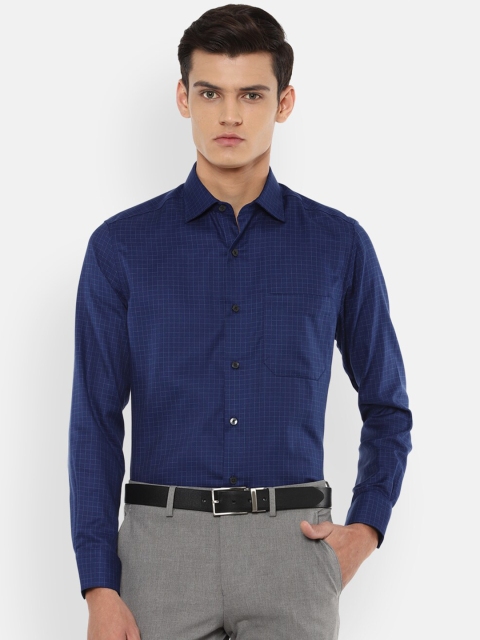 

Louis Philippe Men Navy Blue Opaque Formal Shirt